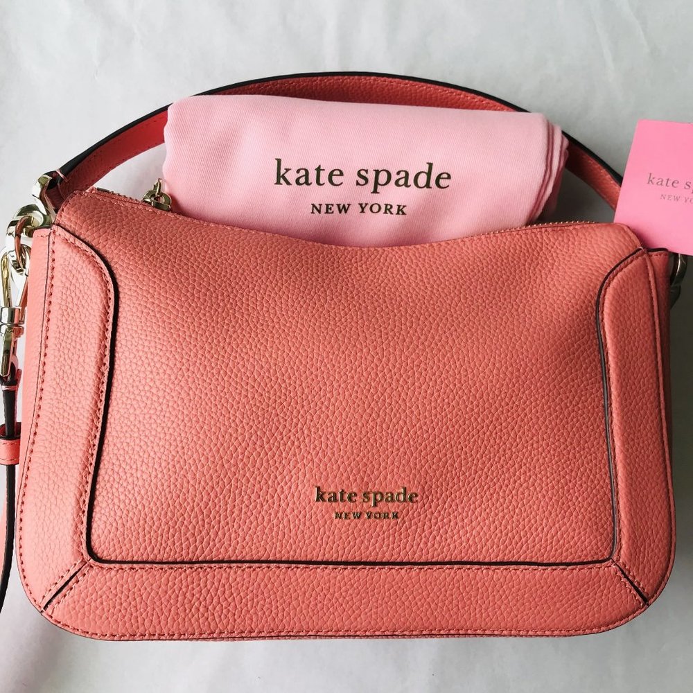Kate spade Crush Pebbled Medium Crossbody Rose  Detachable Strap / Top Handle - Picture 4 of 11